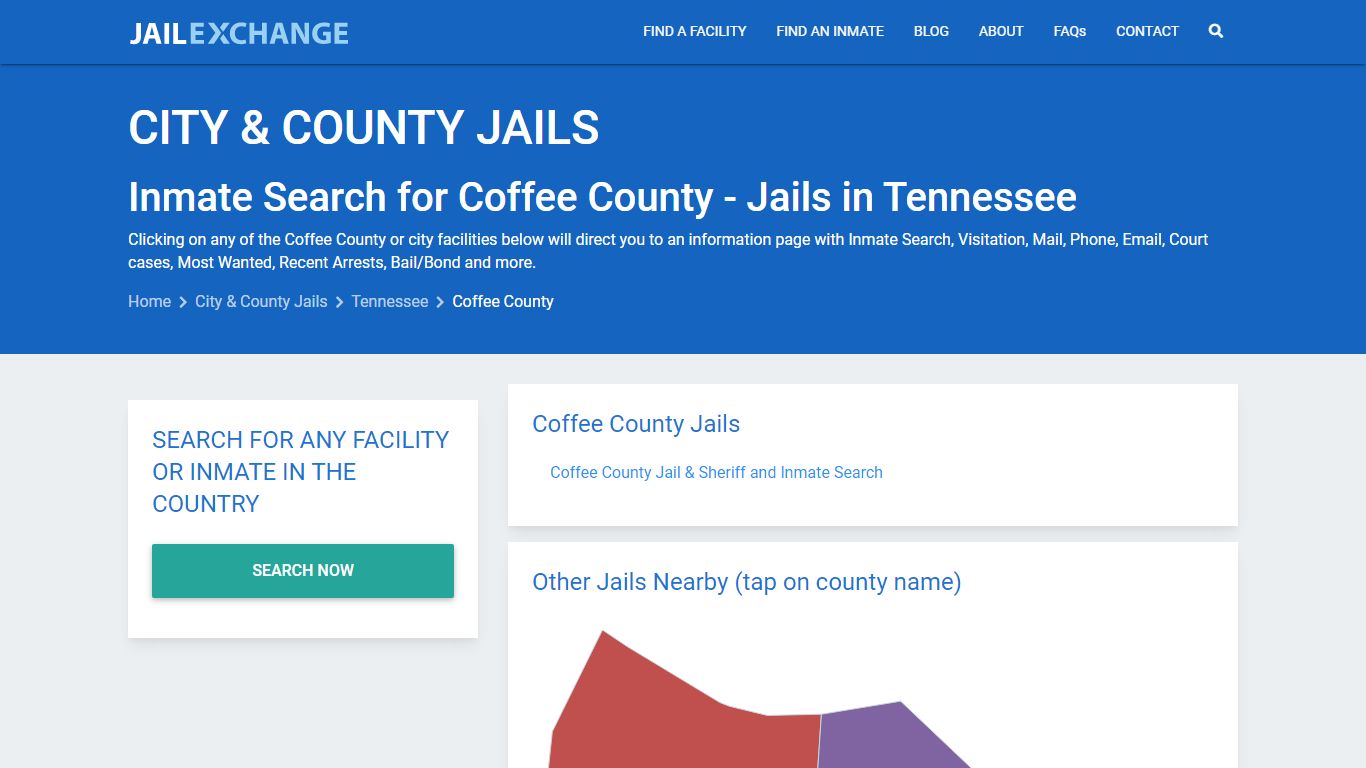 Inmate Search for Coffee County | Jails in Tennessee - Jail Exchange